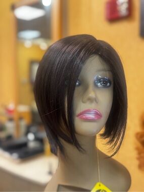 Classic Short Bob Lace Front Wig - Dark Brown